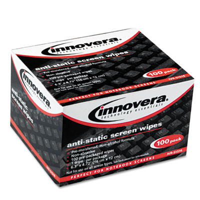 Innovera&reg; Antistatic Screen Cleaning Wipes