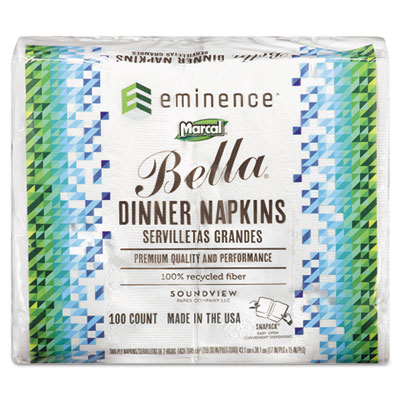 Marcal&reg; PRO 100% Recycled Bella&reg; Dinner Napkins