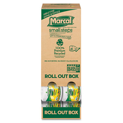 Marcal&reg; 100% Recycled Roll Out Convenience Pack Bathroom Tissue