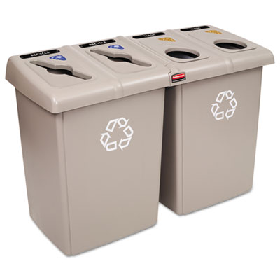 Rubbermaid&reg; Commercial Glutton&reg; Recycling Station
