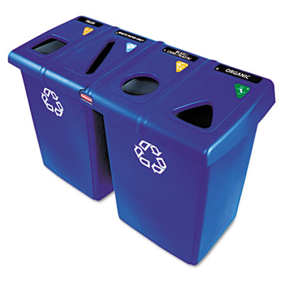 Rubbermaid&reg; Commercial Glutton&reg; Recycling Station