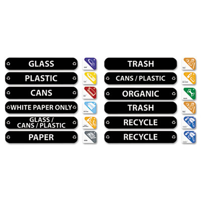 Rubbermaid&reg; Commercial Recycle Label Kit