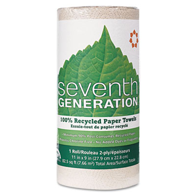 Seventh Generation&reg; Natural Unbleached 100% Recycled Paper Towels