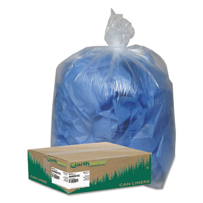Earthsense&reg; Commercial Linear Low Density Clear Recycled Can Liners