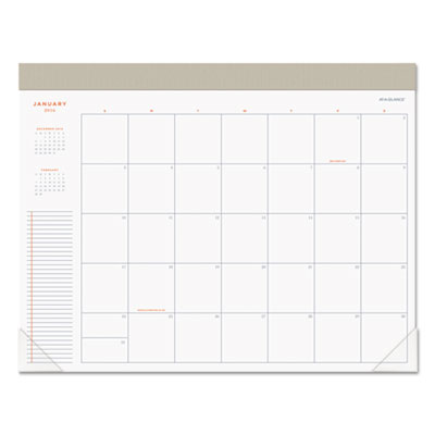 AT-A-GLANCE&reg; Collection Metropolitan Monthly Desk Pad