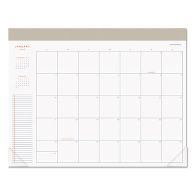 AT-A-GLANCE&reg; Collection Metropolitan Monthly Desk Pad