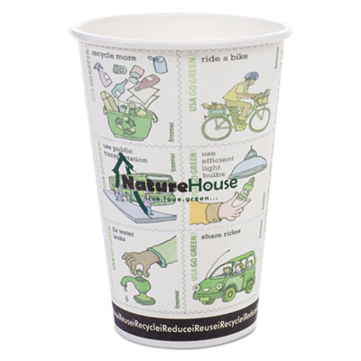 NatureHouse® Compostable Insulated Paper/PLA Corn Plastic Lined Hot Cups NatureHouse® Compostable Insulated Paper/PLA Corn Plastic Lined Hot Cups