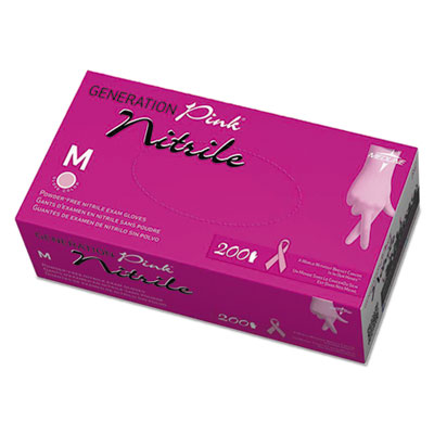 Medline Generation Pink&reg; Nitrile Exam Gloves