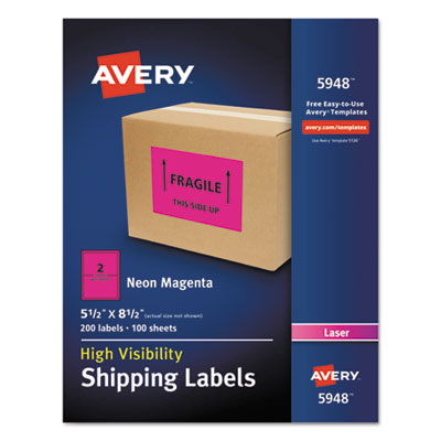 Avery&reg; Neon Shipping Label
