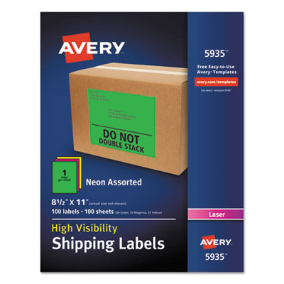 Avery&reg; Neon Shipping Label
