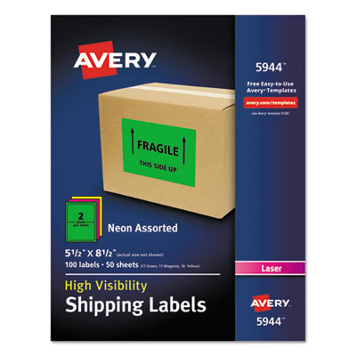 Avery&reg; Neon Shipping Label
