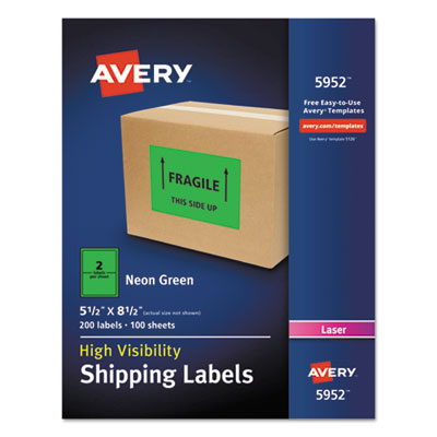 Avery&reg; Neon Shipping Label