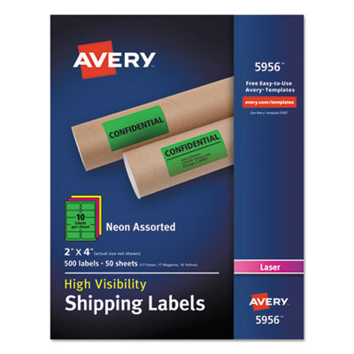 Avery&reg; Neon Shipping Label
