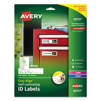 Avery&reg; Easy Align&trade; Self-Laminating ID Labels