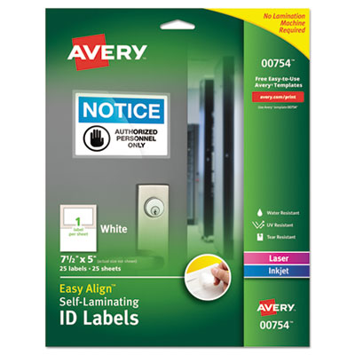Avery&reg; Easy Align&trade; Self-Laminating ID Labels