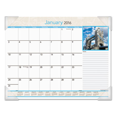 AT-A-GLANCE&reg; European Destinations Desk Pad Calendar