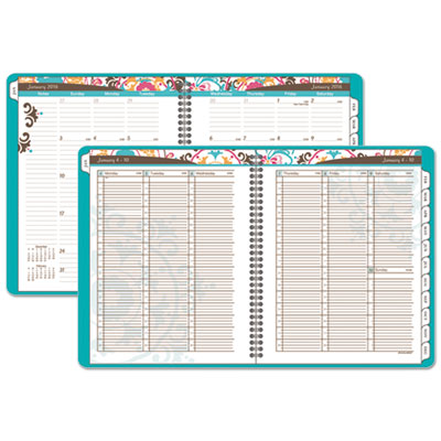 AT-A-GLANCE&reg; Suzani Weekly/Monthly Appointment Book