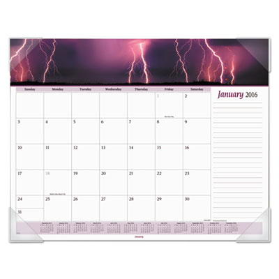AT-A-GLANCE&reg; Mother Nature Recycled Monthly Desk Pad
