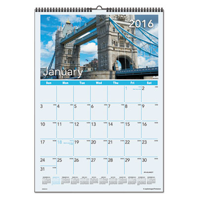 AT-A-GLANCE&reg; European Destinations Wall Calendar