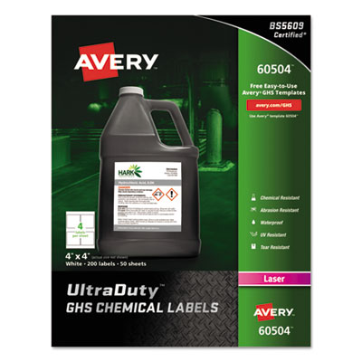 Avery&reg; UltraDuty&trade; GHS Chemical Labels