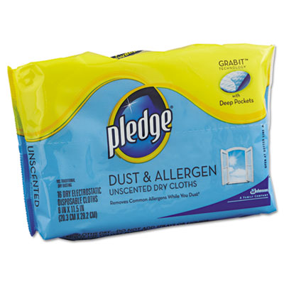 Pledge&reg; GRAB-IT&trade; Dust &amp; Allergen Dry Refill Cloths