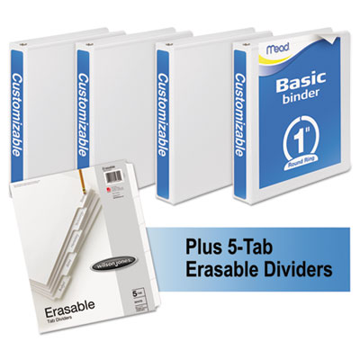 Mead&reg; Economy Round-Ring View Binder Plus Pack