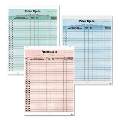 Tabbies&reg; Patient Sign-In Label Forms