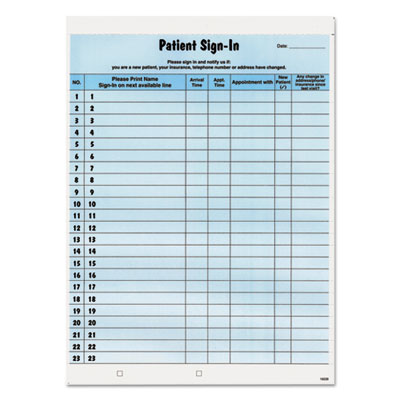 Tabbies&reg; Patient Sign-In Label Forms