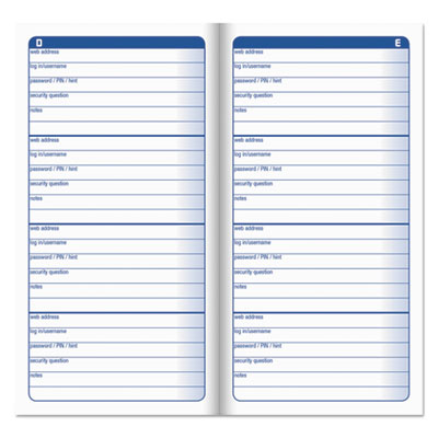 Adams&reg; Password Journal