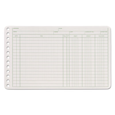 Adams&reg; Six-Ring Ledger Binder Refill Sheets