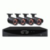 Night Owl Four-Channel Video Security System with Four 650 TVL Bullet Cameras