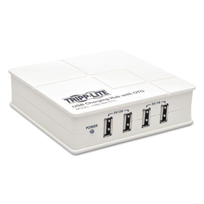 Tripp Lite 4-Port USB Tablet/Smartphone Charging Station with OTG Hub