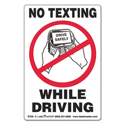 LabelMaster&reg; No Texting Self-Adhesive Labels