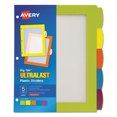 Avery&reg; Big Tab&trade; Ultralast&trade; Plastic Dividers