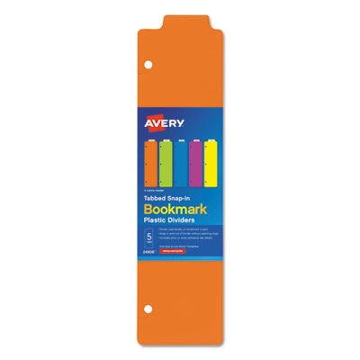 Avery&reg; Tabbed Snap-In Bookmark Plastic Dividers