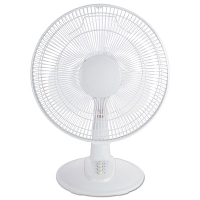Alera&reg; 12" 3-Speed Oscillating Desk Fan