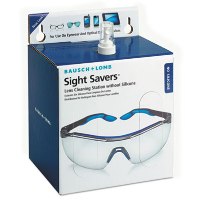 Bausch &amp; Lomb Sight Savers&reg; Non-Silicone Disposable Lens Cleaning Station