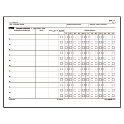 TOPS&trade; 1095-B Health Coverage Continuation Page