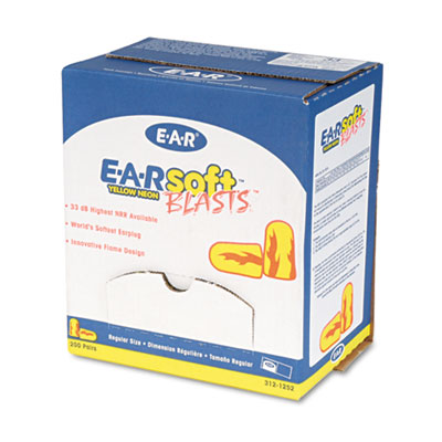 3M E&middot;A&middot;Rsoft Yellow Neon Blasts Soft Foam Earplugs