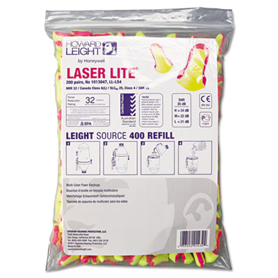 Howard Leight&reg; by Honeywell Laser Lite&reg; Single-Use Earplugs LL-LS4