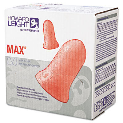 Howard Leight&reg; by Honeywell Max&reg; Single-Use Earplugs MAX-1-USA