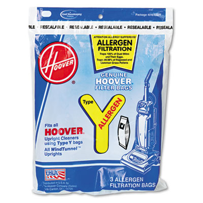 Hoover&reg; Disposable Allergen Filtration Bags For Commercial Bag-Style WindTunnel Upright Vacuum