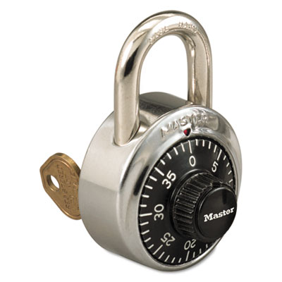 Master Lock&reg; Combination Padlock with Key Cylinder