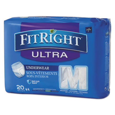 Medline FitRight&reg; Ultra Protective Underwear