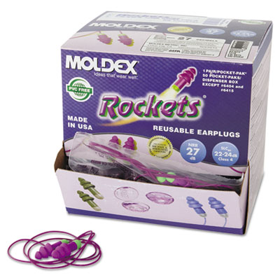 Moldex&reg; Rockets&reg; Reusable Earplugs 6404