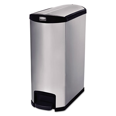 Rubbermaid&reg; Commercial Slim Jim&reg; Stainless Steel Step-On Container
