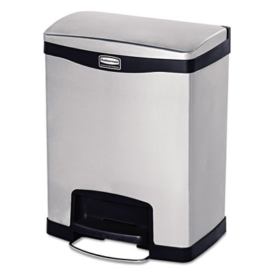 Rubbermaid&reg; Commercial Slim Jim&reg; Stainless Steel Step-On Container