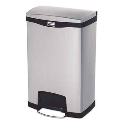 Rubbermaid&reg; Commercial Slim Jim&reg; Stainless Steel Step-On Container