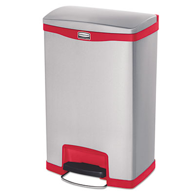 Rubbermaid&reg; Commercial Slim Jim&reg; Stainless Steel Step-On Container