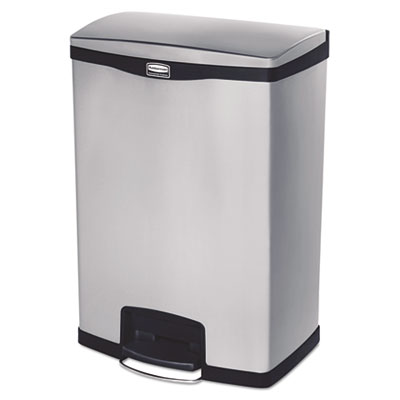 Rubbermaid&reg; Commercial Slim Jim&reg; Stainless Steel Step-On Container